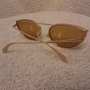 Alexander McQueen Metallic Gold Sunglasses